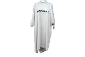 BALENCIAGA バレンシアガ 24SS Mirror Logo Oversized T-Shirt ミラーロゴ ダメージ加工 オーバーサイズ Tシャツ ホワイト サイズ2 739028 美品 中古 4b003884