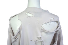 Load image into Gallery viewer, BALENCIAGA バレンシアガ 24SS Mirror Logo Oversized T-Shirt ミラーロゴ ダメージ加工 オーバーサイズ Tシャツ ホワイト サイズ2 739028 美品 中古 4b003884