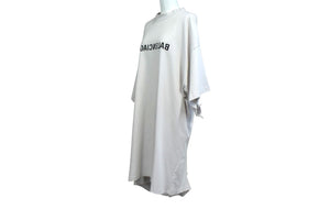 BALENCIAGA バレンシアガ 24SS Mirror Logo Oversized T-Shirt ミラーロゴ ダメージ加工 オーバーサイズ Tシャツ ホワイト サイズ2 739028 美品 中古 4b003884