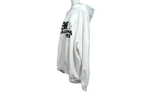 BALENCIAGA バレンシアガ ハンド ドロー BB アイコン フーディー ラージフィット ホワイト サイズXS 620947 TNVQ1 9040 美品 中古 4b003886