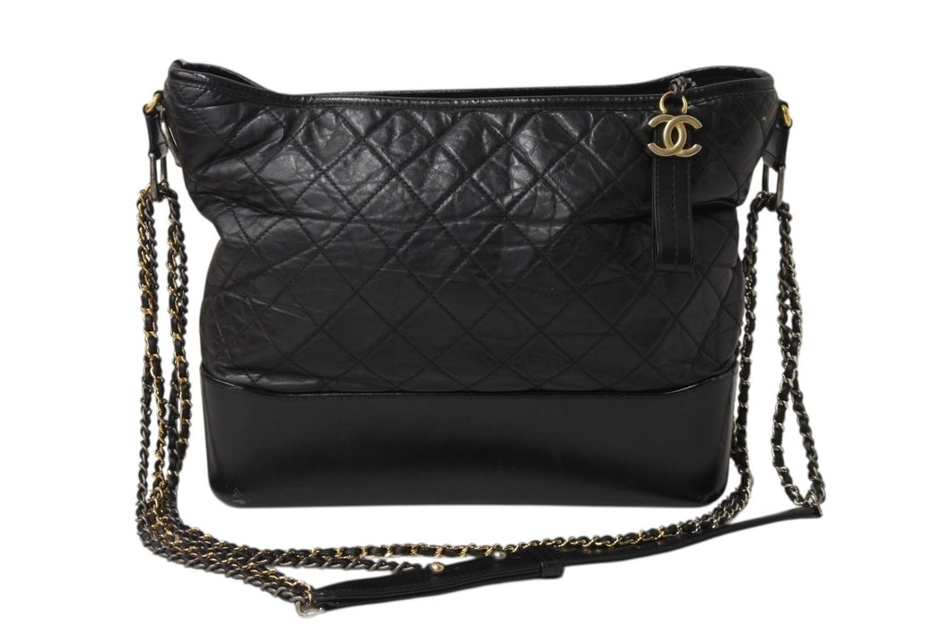 CHANEL シャネル ガブリエル ドゥ シャネル ラージ ホーボーチェーンショルダーバッグ A93824 24番台 ココマーク 美品 中古 4b003892