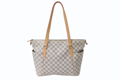 LOUIS VUITTON ルイヴィトン トートバッグ N41280 トータリーPM ダミエアズールキャンバス アズール ゴールド 美品 中古 4b003893