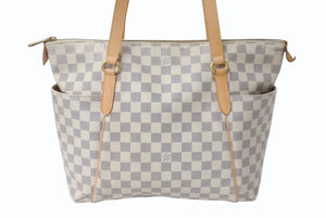 LOUIS VUITTON ルイヴィトン トートバッグ N41280 トータリーPM ダミエアズールキャンバス アズール ゴールド 美品 中古 4b003893