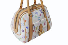 Load image into Gallery viewer, LOUIS VUITTON ルイヴィトン プリシラ ハンドバッグ M40096 モノグラム マルチカラー ホワイト 村上隆 美品 中古 4b003894