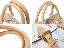 Load image into Gallery viewer, LOUIS VUITTON ルイヴィトン プリシラ ハンドバッグ M40096 モノグラム マルチカラー ホワイト 村上隆 美品 中古 4b003894