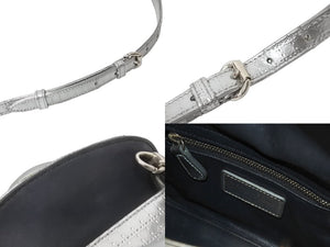 Christian Dior クリスチャンディオール LADY DIOR レディディオール マイクロカナージュ ミニ 2WAYバッグ M0550PSKC シルバー 美品 中古 4b003895