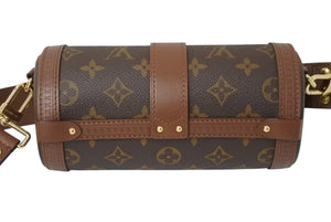 極美品 LOUIS VUITTON ルイヴィトン モノグラム パピヨン トランク M57835 ショルダーバッグ ブラウン ゴールド金具 中古 4b003896