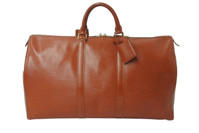 LOUIS VUITTON ルイヴィトン エピ キーポル50 ボストンバッグ ハンドバッグ M42968 エピレザー ブラウン ゴールド金具 美品 中古 4b003897