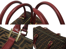 Load image into Gallery viewer, 極美品 FENDI フェンディ 2WAY ハンドバッグ ショルダーバッグ ズッカ柄 キャンバス レザー ブラウン ゴールド金具 中古 4b003898