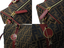 Load image into Gallery viewer, 極美品 FENDI フェンディ 2WAY ハンドバッグ ショルダーバッグ ズッカ柄 キャンバス レザー ブラウン ゴールド金具 中古 4b003898