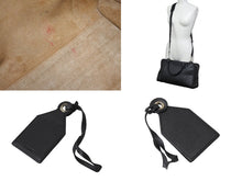 Load image into Gallery viewer, LOEWE ロエベ アマソナ36 ハンドバッグ 2WAY アナグラムロゴ エンボス加工 レザー ブラック シルバー金具 美品 中古 4b003901