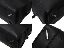 Load image into Gallery viewer, LOEWE ロエベ アマソナ36 ハンドバッグ 2WAY アナグラムロゴ エンボス加工 レザー ブラック シルバー金具 美品 中古 4b003901