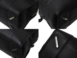 LOEWE ロエベ アマソナ36 ハンドバッグ 2WAY アナグラムロゴ エンボス加工 レザー ブラック シルバー金具 美品 中古 4b003901
