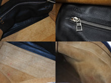 Load image into Gallery viewer, LOEWE ロエベ アマソナ36 ハンドバッグ 2WAY アナグラムロゴ エンボス加工 レザー ブラック シルバー金具 美品 中古 4b003901
