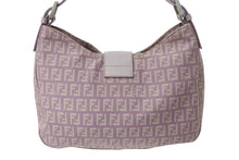 Load image into Gallery viewer, FENDI フェンディ マンマバケット ホーボー ワンショルダーバッグ 8BR036 ズッキーノ柄 キャンバス レザー パープル 美品 中古 4b003902