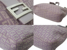 Load image into Gallery viewer, FENDI フェンディ マンマバケット ホーボー ワンショルダーバッグ 8BR036 ズッキーノ柄 キャンバス レザー パープル 美品 中古 4b003902