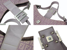 Load image into Gallery viewer, FENDI フェンディ マンマバケット ホーボー ワンショルダーバッグ 8BR036 ズッキーノ柄 キャンバス レザー パープル 美品 中古 4b003902