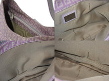 Load image into Gallery viewer, FENDI フェンディ マンマバケット ホーボー ワンショルダーバッグ 8BR036 ズッキーノ柄 キャンバス レザー パープル 美品 中古 4b003902