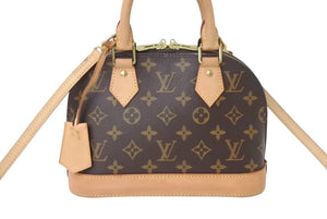LOUIS VUITTON ルイヴィトン モノグラム アルマBB ハンドバッグ M53152 ショルダー 2WAY PVC ゴールド金具 美品 中古 4b003903