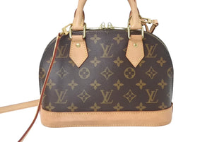 LOUIS VUITTON ルイヴィトン モノグラム アルマBB ハンドバッグ M53152 ショルダー 2WAY PVC ゴールド金具 美品 中古 4b003903