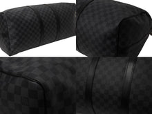 Load image into Gallery viewer, 極美品 LOUISVUITTON ルイヴィトン キーポルバンドリエール55 ボストンバッグ N41413 ダミエグラフィット キャンバス ブラック 中古 4b003905