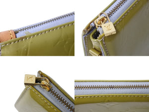 LOUIS VUITTON ルイヴィトン モノグラム ヴェルニ レキシントン ハンドバッグ アクセサリーポーチ M91011 グリーン 良品 中古 4b003908