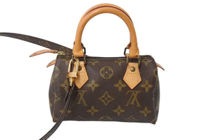 LOUIS VUITTON ルイヴィトン ミニスピーディー ハンドバッグ 2WAYバッグ M41534 モノグラム ブラウン 美品 中古 4b003909