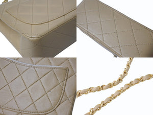 CHANEL シャネル ミニマトラッセ17 Sフラップ Sチェーンショルダーバッグ 1番台 ココマーク ラムスキン ベージュ 美品 中古 4b003911