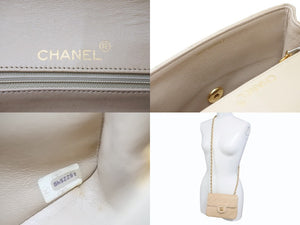 CHANEL シャネル ミニマトラッセ17 Sフラップ Sチェーンショルダーバッグ 1番台 ココマーク ラムスキン ベージュ 美品 中古 4b003911