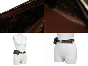 LOUIS VUITTON ルイヴィトン モノグラム サンチュール ポシェット デュオ 80cm ベルト ウエストポーチ M9836W ブラウン 美品 中古 4b003913