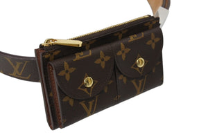 LOUIS VUITTON ルイヴィトン モノグラム サンチュール ポシェット デュオ 80cm ベルト ウエストポーチ M9836W ブラウン 美品 中古 4b003913