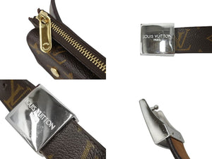 LOUIS VUITTON ルイヴィトン モノグラム サンチュール ポシェット デュオ 80cm ベルト ウエストポーチ M9836W ブラウン 美品 中古 4b003913