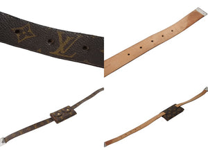 LOUIS VUITTON ルイヴィトン モノグラム サンチュール ポシェット デュオ 80cm ベルト ウエストポーチ M9836W ブラウン 美品 中古 4b003913