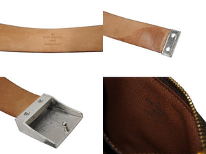 LOUIS VUITTON ルイヴィトン モノグラム サンチュール ポシェット デュオ 80cm ベルト ウエストポーチ M9836W ブラウン 美品 中古 4b003913