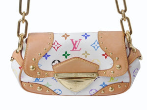 極美品 LOUIS VUITTON ルイヴィトン マリリンPM ワンショルダーバッグ M40127 モノグラム マルチカラー 村上隆 中古 4b003914