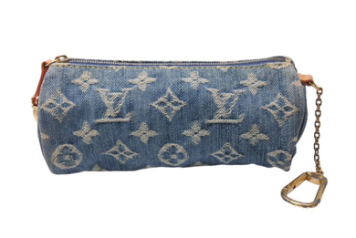 LOUIS VUITTON ルイヴィトン モノグラムデニム ミニ トゥルーススピーディGM M95081 スピーディブルー 美品 中古 4b003919