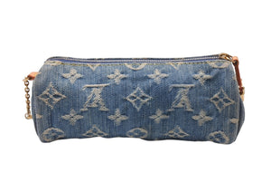 LOUIS VUITTON ルイヴィトン モノグラムデニム ミニ トゥルーススピーディGM M95081 スピーディブルー 美品 中古 4b003919