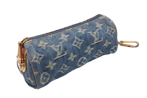 LOUIS VUITTON ルイヴィトン モノグラムデニム ミニ トゥルーススピーディGM M95081 スピーディブルー 美品 中古 4b003919