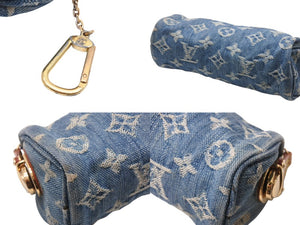 LOUIS VUITTON ルイヴィトン モノグラムデニム ミニ トゥルーススピーディGM M95081 スピーディブルー 美品 中古 4b003919