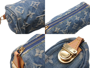 LOUIS VUITTON ルイヴィトン モノグラムデニム ミニ トゥルーススピーディGM M95081 スピーディブルー 美品 中古 4b003919