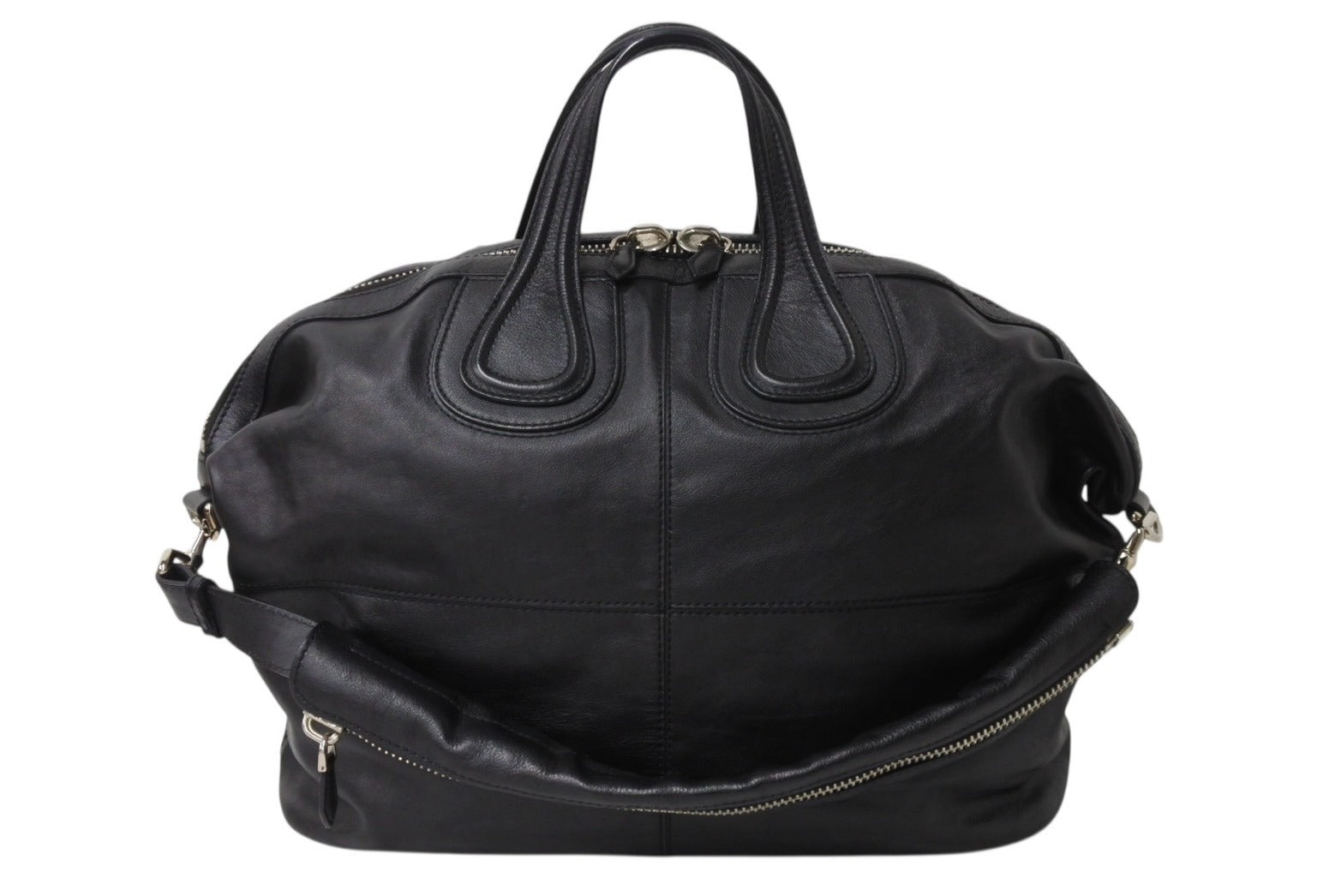 美品 GIVENCHY ハンドバック ジバンシー レザー 黒 ブラック