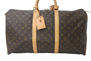 LOUIS VUITTON ルイヴィトン キーポル50 ボストンバッグ M41426 モノグラムキャンバス ブラウン ゴールド金具 美品 中古 4b003922