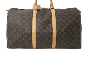 LOUIS VUITTON ルイヴィトン キーポル50 ボストンバッグ M41426 モノグラムキャンバス ブラウン ゴールド金具 美品 中古 4b003922