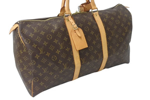 LOUIS VUITTON ルイヴィトン キーポル50 ボストンバッグ M41426 モノグラムキャンバス ブラウン ゴールド金具 美品 中古 4b003922