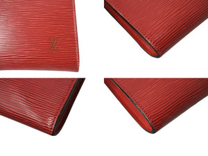 LOUIS VUITTON ルイヴィトン ポシェット アクセソワール アクセサリーポーチ M52947 エピ レザー レッド ゴールド金具 美品 中古 4b003926