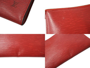 LOUIS VUITTON ルイヴィトン ポシェット アクセソワール アクセサリーポーチ M52947 エピ レザー レッド ゴールド金具 美品 中古 4b003926