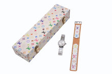 Load image into Gallery viewer, 極美品 世界500本限定 LOUIS VUITTON ルイヴィトン 村上隆 腕時計 タンブールラブ Q12130 レザー ステンレススチール シルバー マルチカラー 中古 4b003936