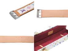 Load image into Gallery viewer, 極美品 世界500本限定 LOUIS VUITTON ルイヴィトン 村上隆 腕時計 タンブールラブ Q12130 レザー ステンレススチール シルバー マルチカラー 中古 4b003936