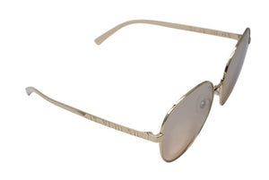 極美品 TIFFANY&Co. ティファニー ティアドロップ サングラス ゴールド ブラウン 60☐17 TF3079 ロゴ ゴールド金具 中古 4b003939
