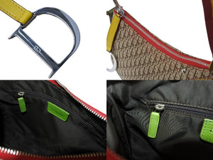 極美品 Christian Dior クリスチャンディオール サドルバッグ ワンショルダーバッグ 02RU 1004 トロッター ガリアーノ期 中古 4b003929